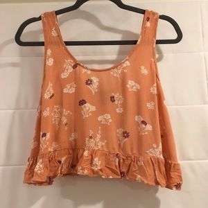 Light Orange Floral Top